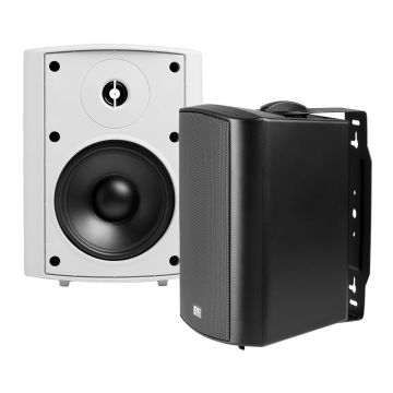 5.25" 2-Way Outdoor Patio Speaker Pair w/ Optional 70V Tap, IP54 Rated, White or Black AP520